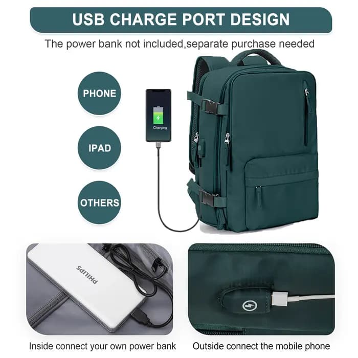Sac à dos de voyage, sac d'articles personnels pour vol approuvé