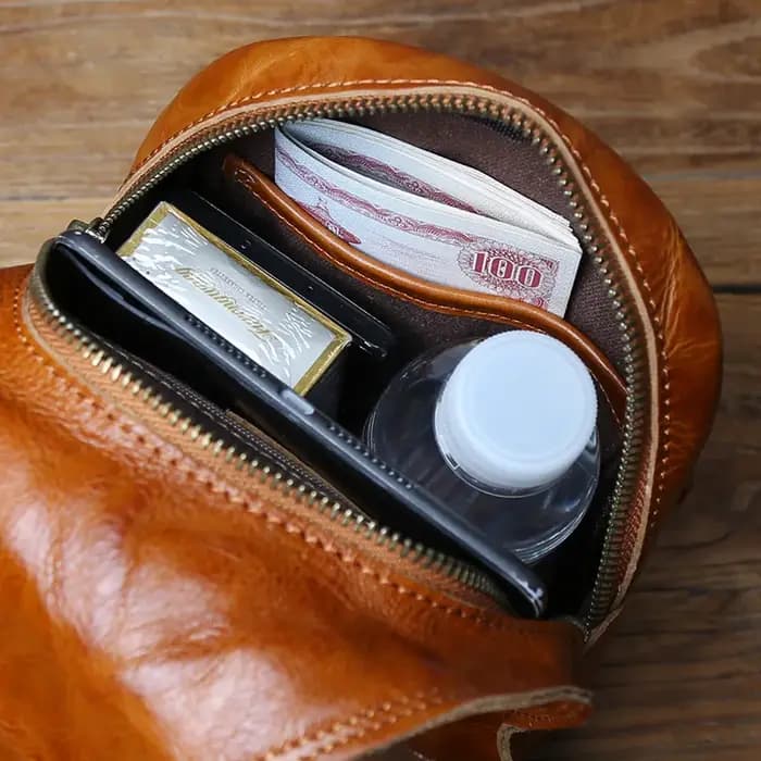 Sac à bandoulière en cuir véritable pour homme