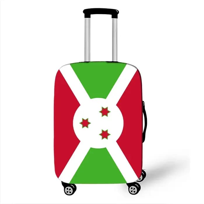 Housse de protection pour bagages, drapeau du Burundi/zélia, accessoires pour voyage, housses de protection Anti-poussière pour valise de 18 à 32 pouces