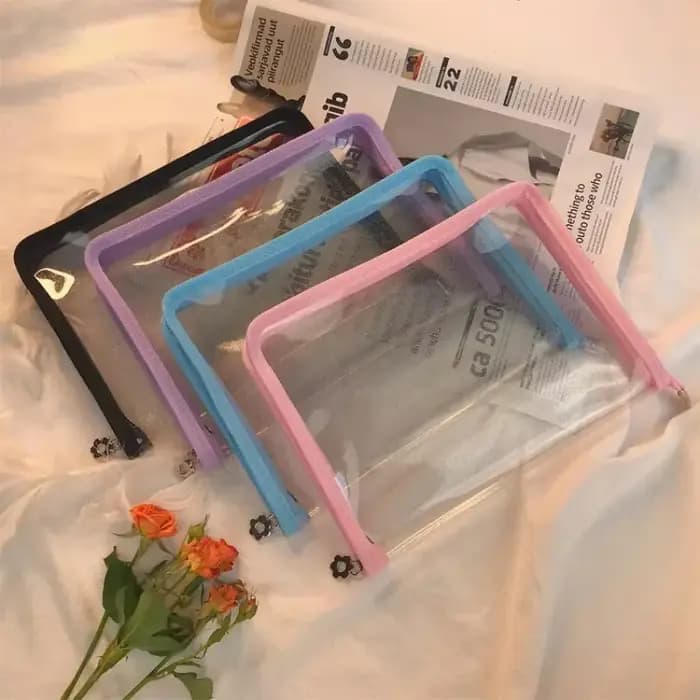 Sac de rangement Transparent à paillettes en PVC PP