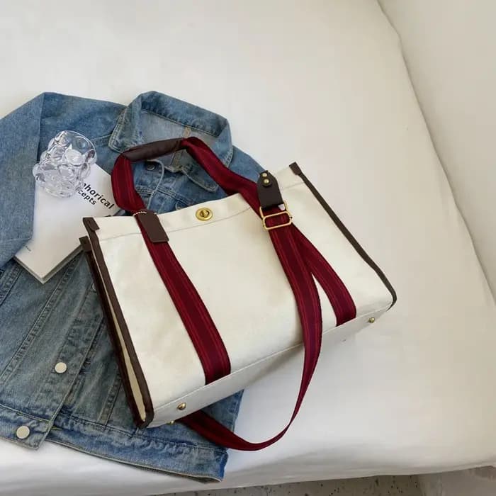 Sac fourre-tout en toile de grande capacité pour femmes
