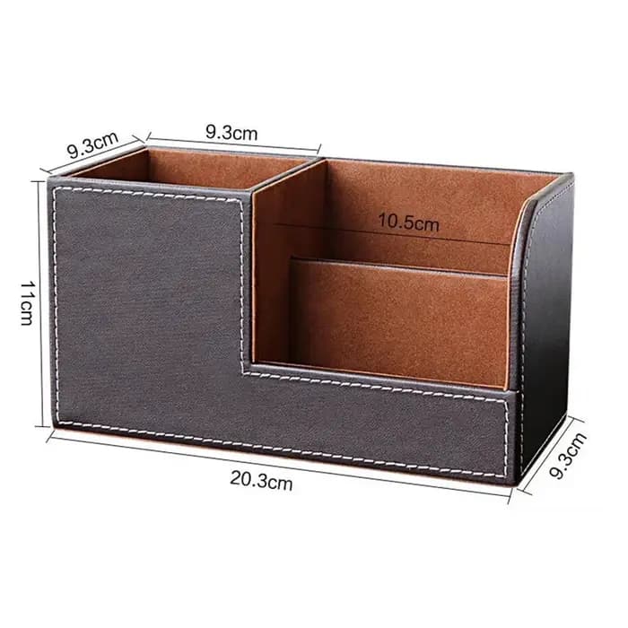 Porte-stylo de bureau en cuir PU, porte-papeterie, organisateur de cosmétiques pour bureau, accessoires de rangement scolaires