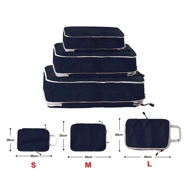 Cubes d'emballage pliables et compressibles, sac de rangement de voyage étanche, valise en Nylon, Po