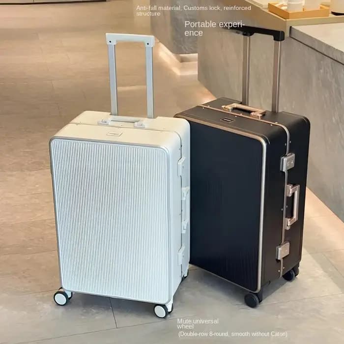 Nouveau Bagage hommes et femmes 20-28 pouces grande capacité cadre en aluminium valise de voyage avec poignée