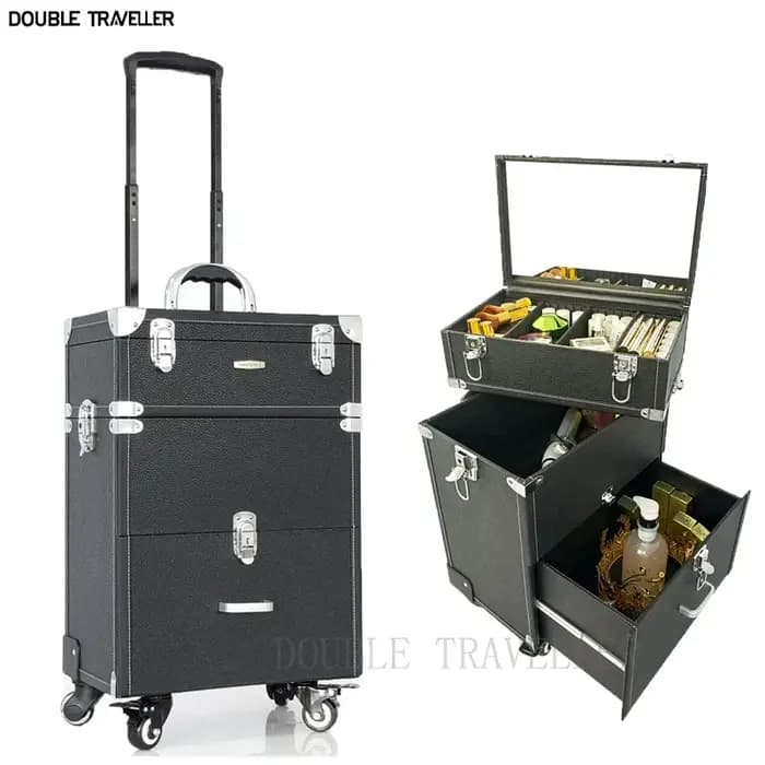 Valise de Maquillage à Roulettes pour Femme