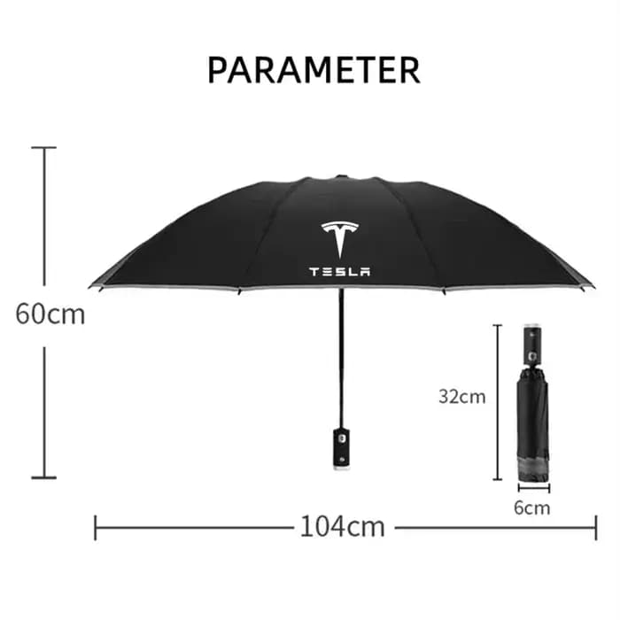 Parapluie automatique avec bande réfléchissante LED