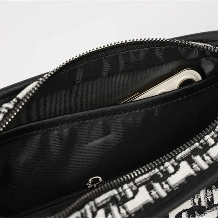 Mode hommes sac à bandoulière de luxe Jacquard toile épaule sacs de messager