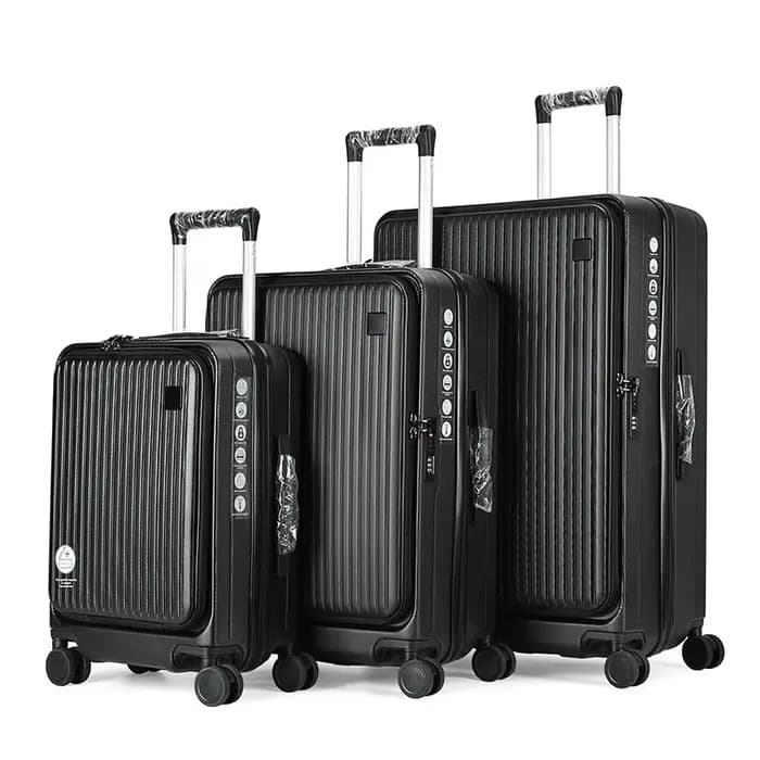 Valise à ouverture frontale de style coréen et japonais - Silencieux 360 ° Ensembles de bagages de