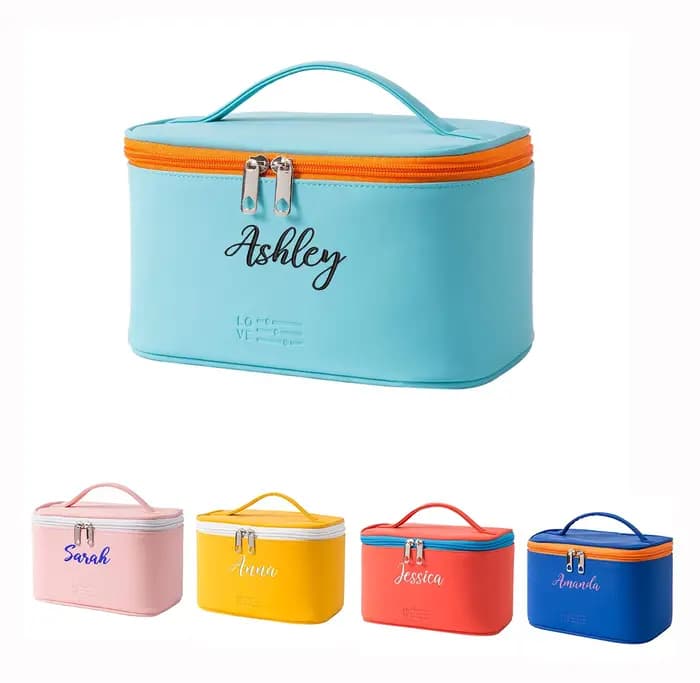 Trousse de Maquillage Personnalisée avec Nom Brodé