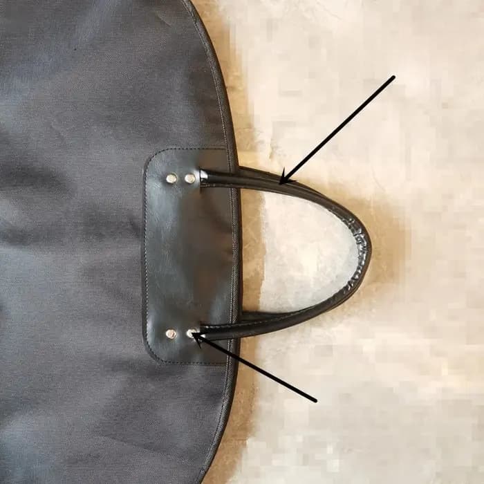 Housse de costume Oxford avec poignées en cuir