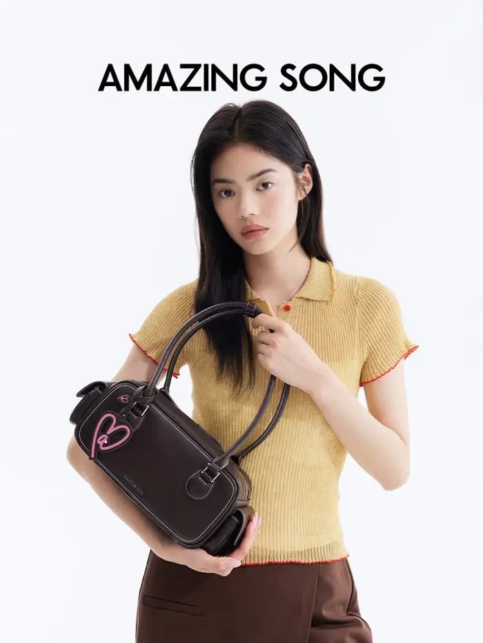 Sac à bandoulière linéaire style bowling classique rétro chic BGT Amazing Song Toast Bag