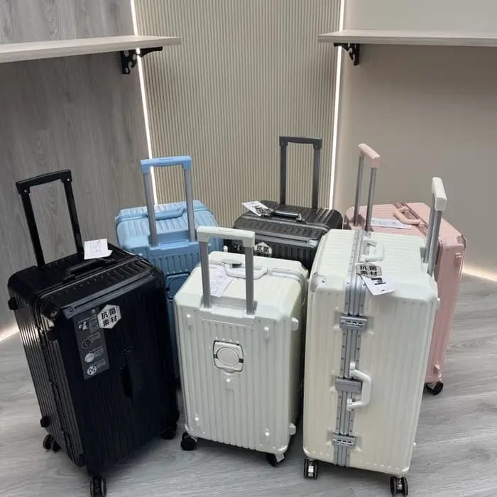 Nouvelle valise cadre en aluminium bagage roulant avec porte-gobelet porte-cabine matériau PC