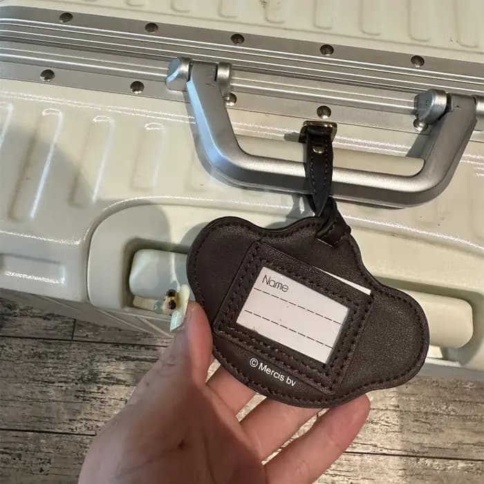 Miffy Boris Étiquette de bagage en cuir brodée mignonne