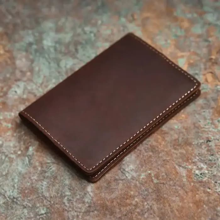Porte-passeport en cuir véritable