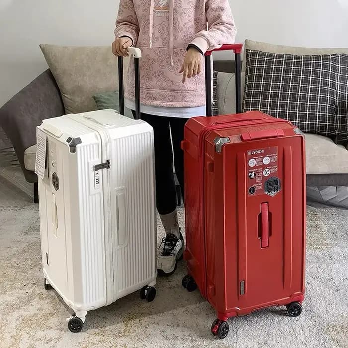 Valise de grande taille avec porte-bagages de frein à cinq roues