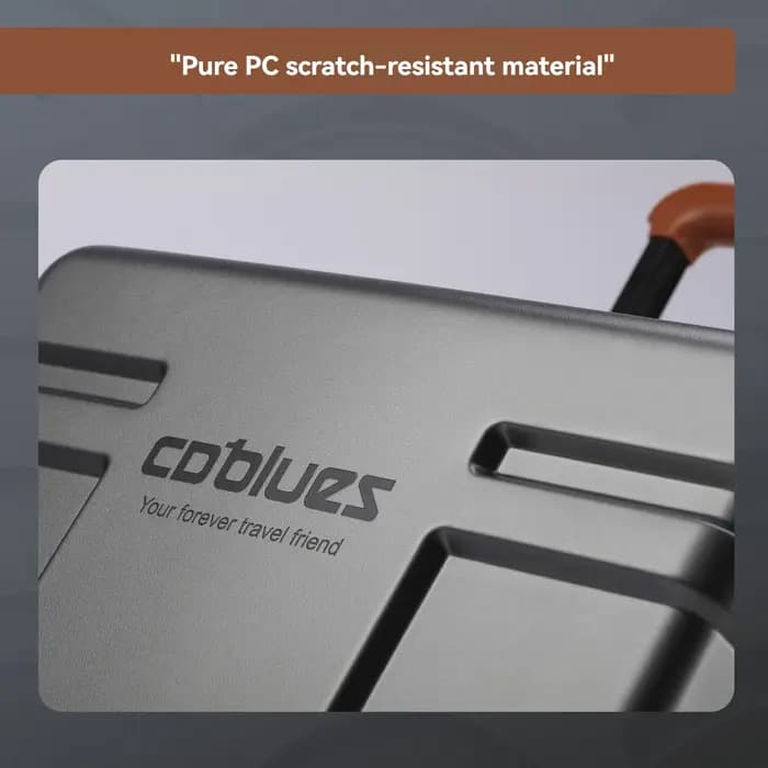 Valise à roulettes grande capacité en PC pur avec poignée large
