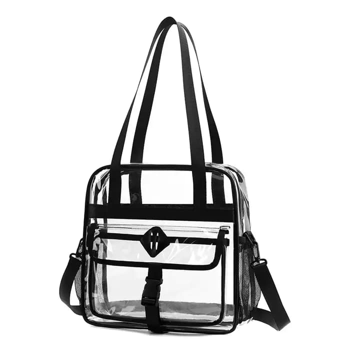 Sac à bandoulière transparent en PVC grande capacité