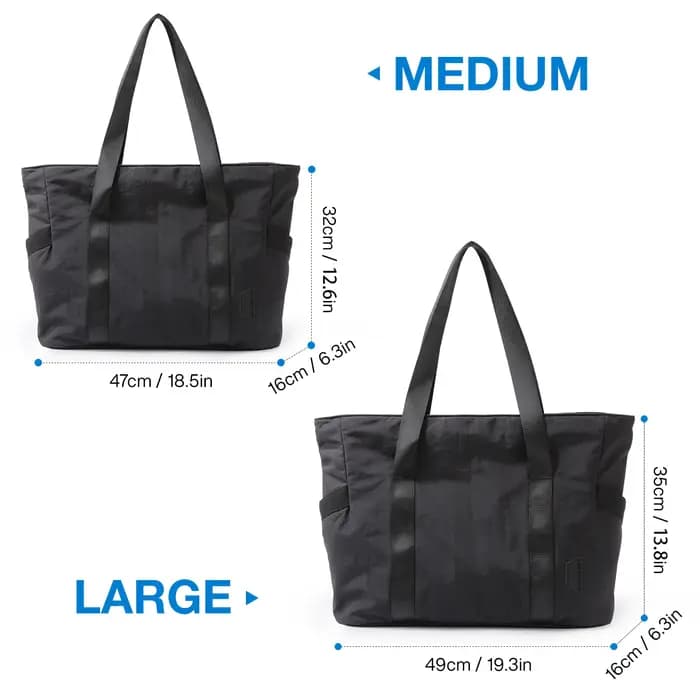 BAGSMART Sac fourre-tout pour femme avec fermeture éclair Sac à bandoulière pour ordinateur portable