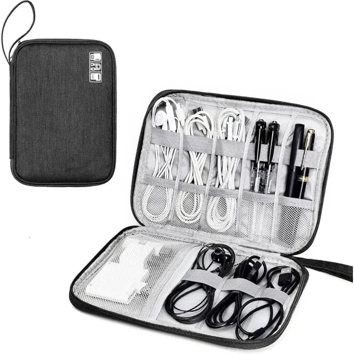 Sacoche de voyage pour rangement de câbles électroniques, étui de rangement portable pour accessoire