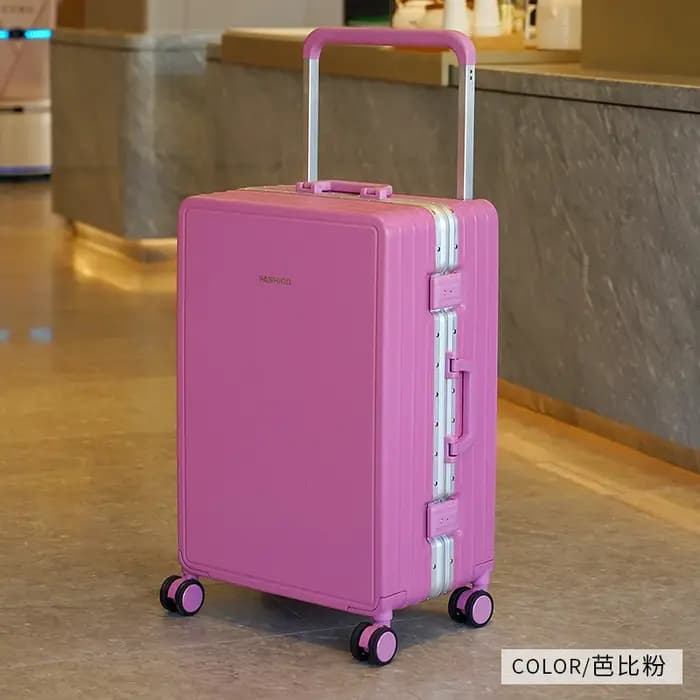 Valise de voyage cadre en aluminium large chariot bagages femme grande capacité muet roue universelle mot de passe boîte bagage à main