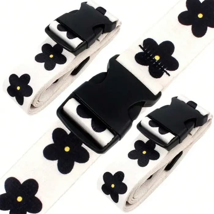 Sangle de bagage réglable à imprimé floral