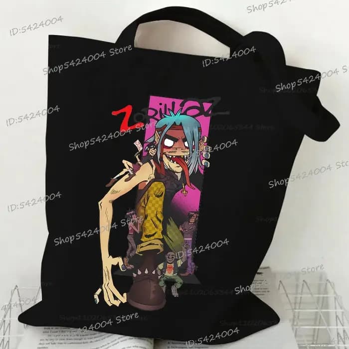 Groupe de musique Gorillazs femmes hommes sac à main Punk Rock 90s toile adolescent sac à bandoulière gothique Hip Hop Anime Gorillaz femme sac à provisions