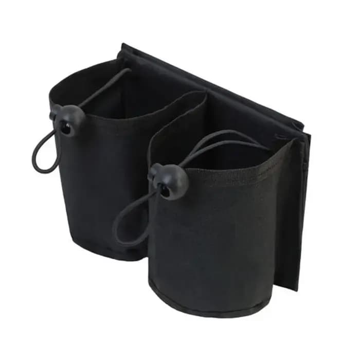 Porte-bouteille d'eau pour poignée de bagage, pochette de rangement double pour gobelets, porte-bois