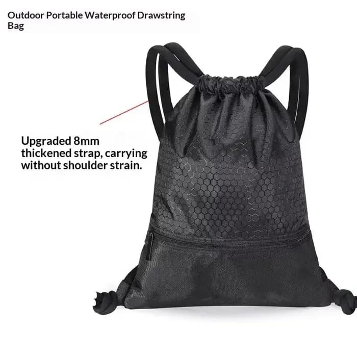 Grand sac à dos de sport avec cordon de serrage pour le basketball et le yoga