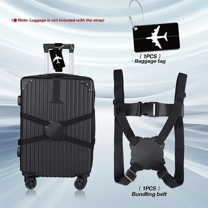Ensemble de sangles de bagages multicolores +