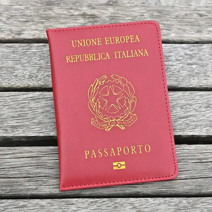 Housse de passeport italienne de qualité supérieure pour femme