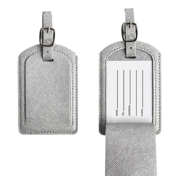 Étiquette de bagage de voyage avec nom personnalisé, gravure en cuir PU, étiquette de valise de voya