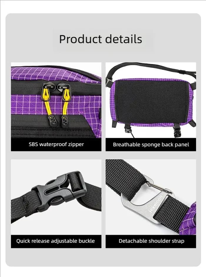 HIKEMAN sac de poitrine en plein air UHMWPE cyclisme sport sac à bandoulière randonnée voyage sac suspendu pour sac à dos Expansion améliorée V2.0