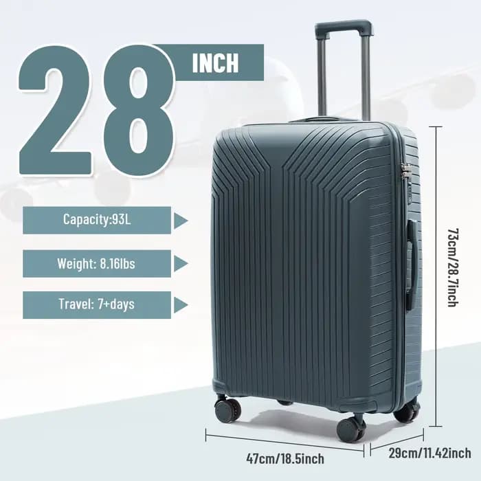 Valise de voyage 2024 nouvelle grande capacité bagages roulants Durable TSA valise cabine à main 20/