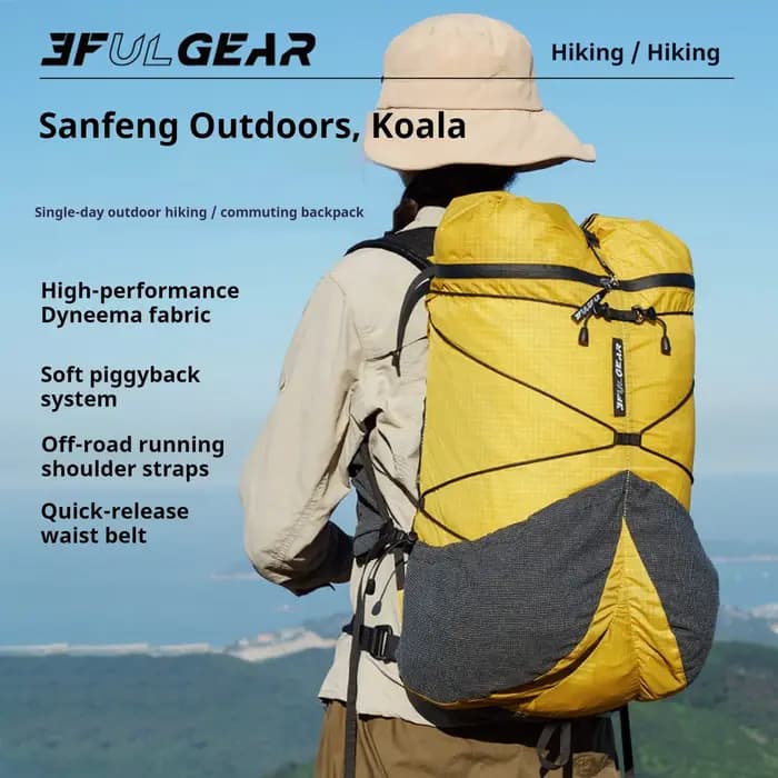 Sac à dos 3F UL GEAR KAOLA avec bretelles en maille nid d'abeille
