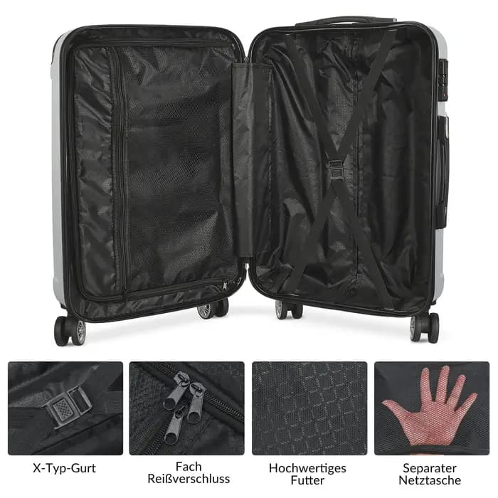 Ensemble de valises rigides Comanlai ABS, 20/24/28 pouces, ensembles de bagages durables avec 4 roue