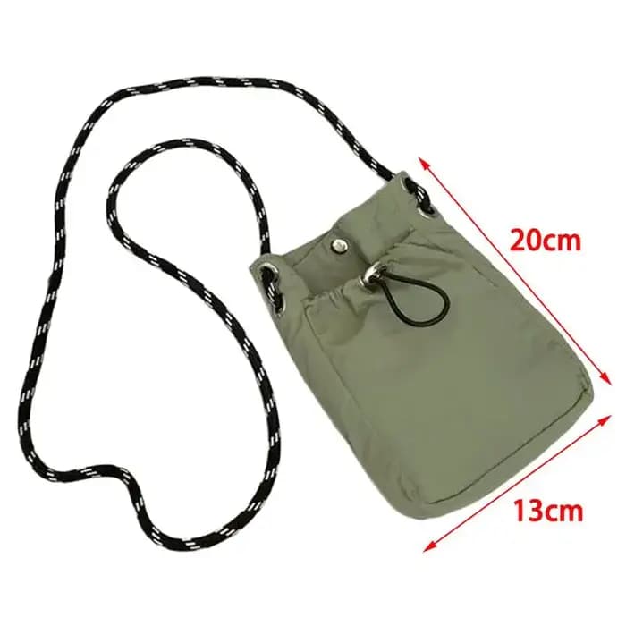Sac à bandoulière carré en toile de nylon souple