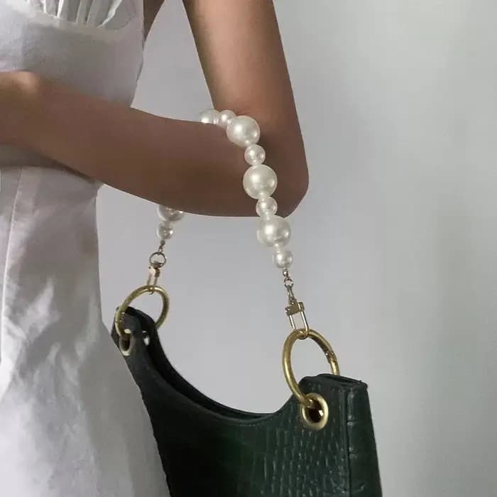 JOWomen-Sangle de sac à main en perles décoratives
