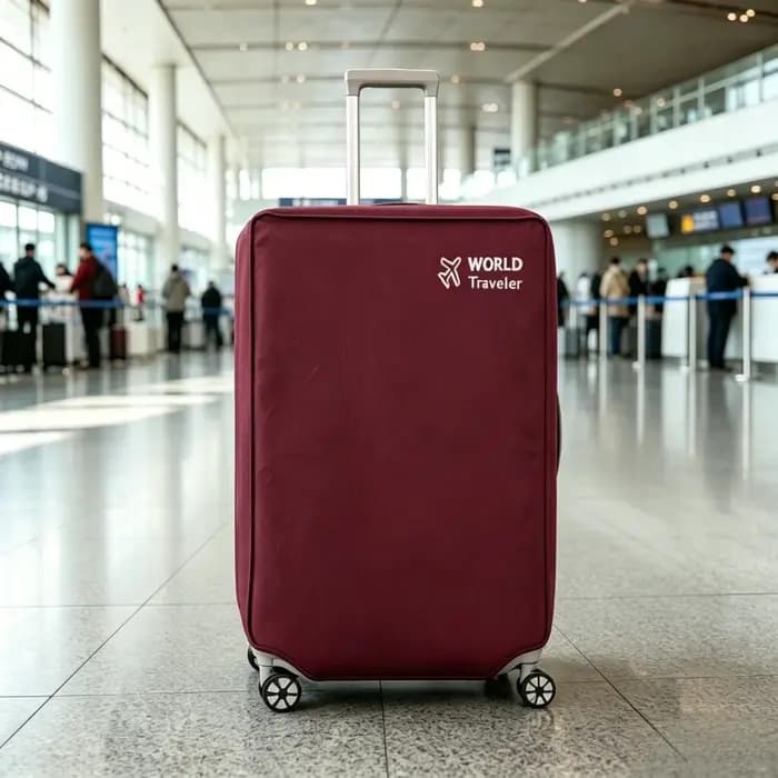 Housse de protection pour valise en tissu non tissé épaissi et élastique, disponible en trois tailles, douce, respirante, résistante aux rayures, ajustement parfait pour 50,8 60,96 71,12 cm.