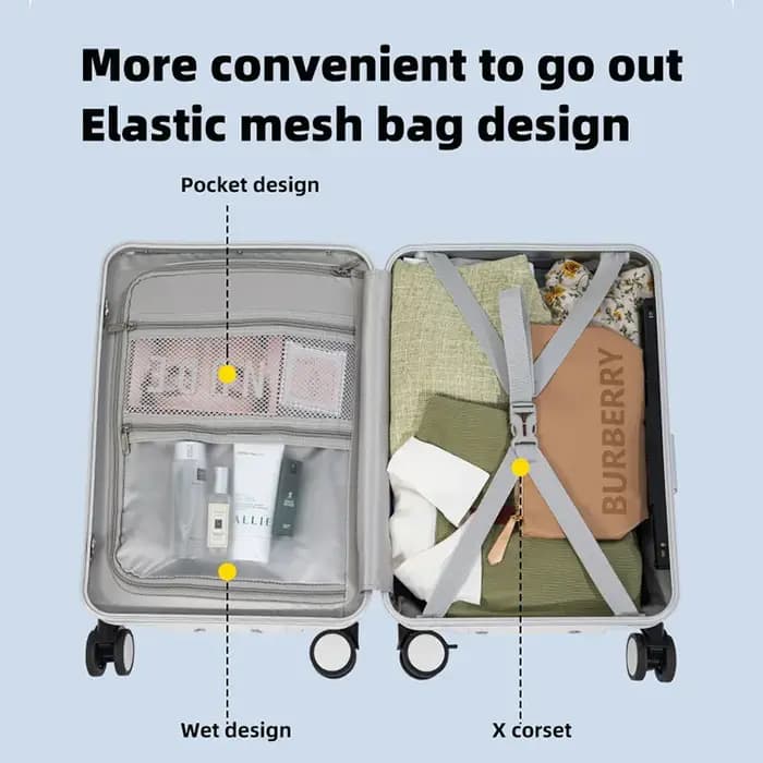 SUSHIMU bagages pour enfants avec cadre en alliage d'aluminium valise de voyage