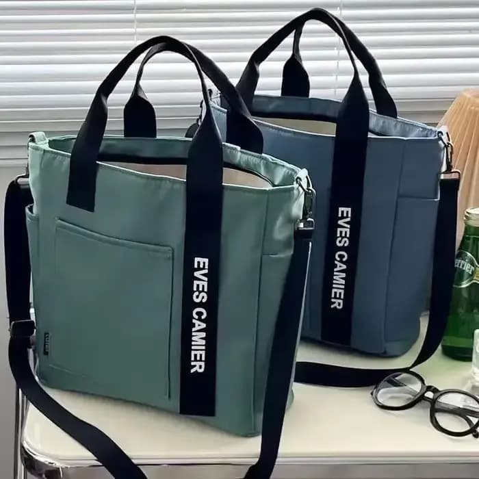Nouveau Casual Fourre Tout Grande Capacité Sac À Bandoulière En Nylon Étanche Toile Sac À Main Simple Mode Messenger Sacs Pour Écolière