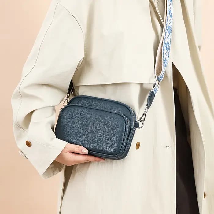 Sac bandoulière mini en cuir véritable tendance pour femme