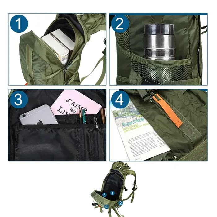 LQARMY 20L voyage randonnée sac à dos Camping sacs à dos étanche