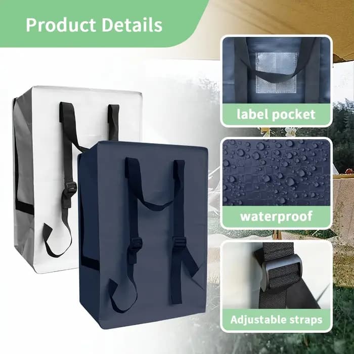 Sac à dos pliable robuste grande capacité à double bandoulière pour déménagement