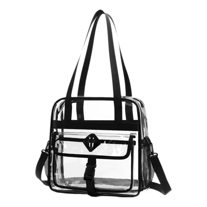 Sac à bandoulière transparent en PVC grande capacité