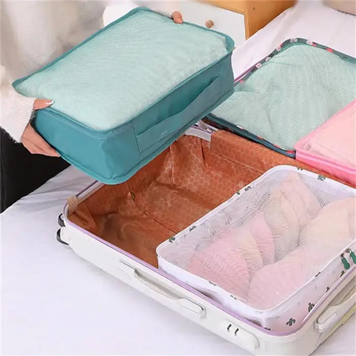 Sac de rangement de voyage grande capacité, pochette de tri pour vêtements, organisateur portable multi-compartiments pour la maison et l'extérieur