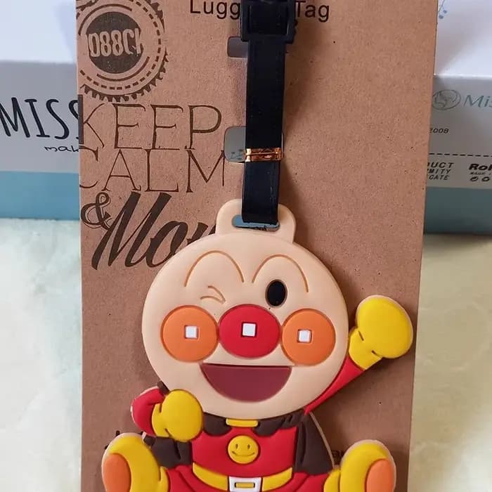Étiquette de bagage Anpanman style dessin animé mignon