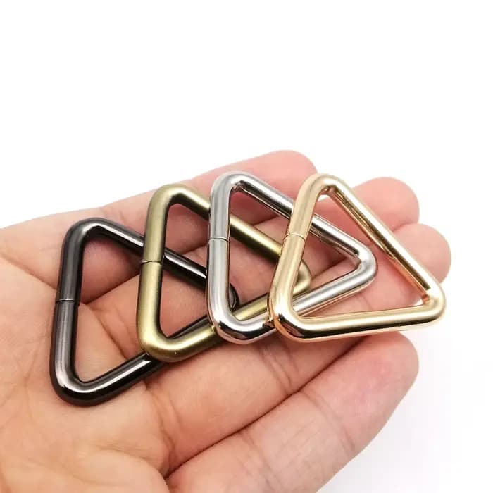 5 pièces fer haute qualité 20mm 25mm 32mm 38mm sac à main en cuir sac sangle ceinture chien collier chaîne Web O Dee Triangle anneau boucle fermoir