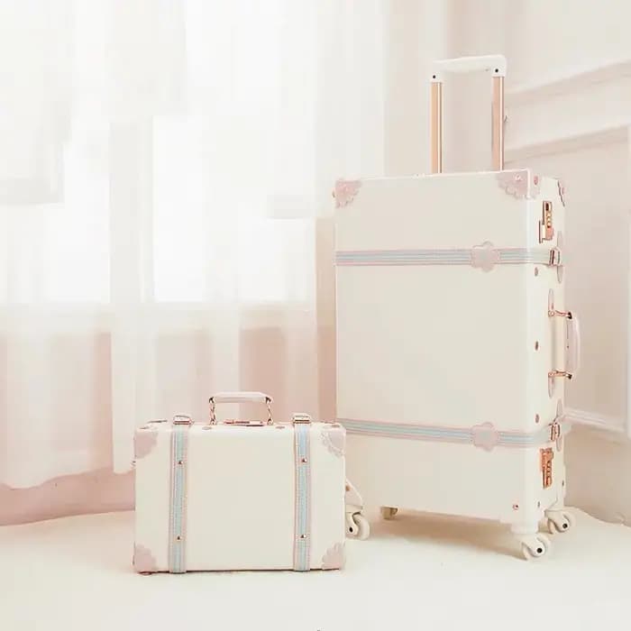 Valise de voyage de luxe vintage avec sac à main pour femme