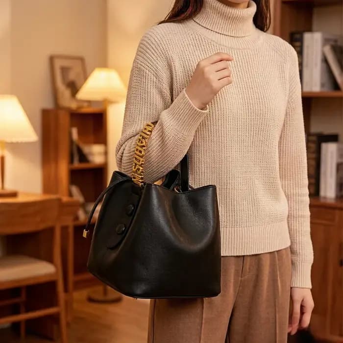 Sac à langer élégant et décontracté en cuir pour femme