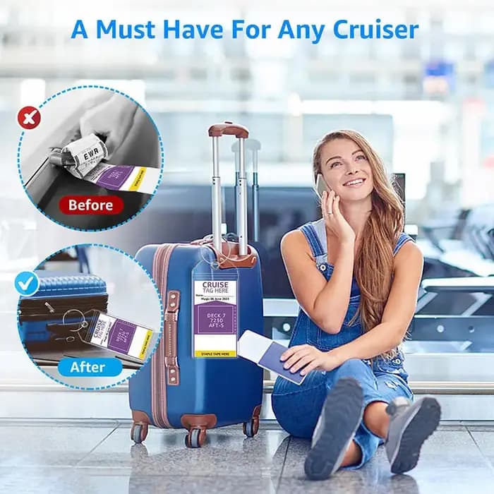 5 étiquettes de bagages pour croisières